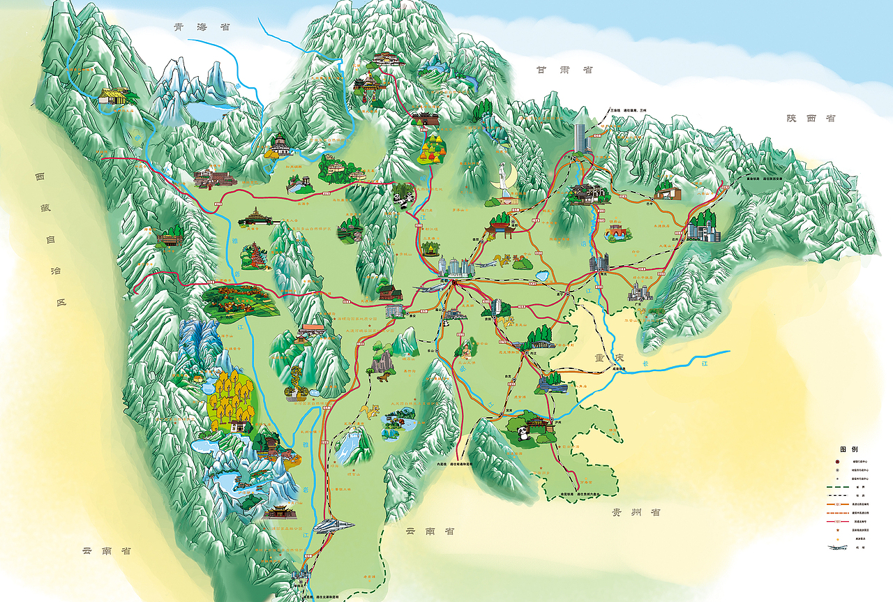 千年蜀韵，四川山水人文画卷